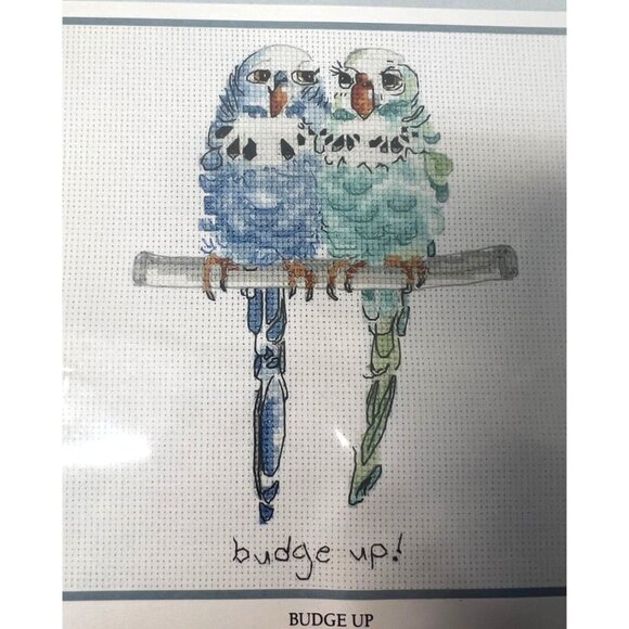 Anchor Counted Cross Stitch Kit "Budge Up!" Parrots 18x18cm - Picture 1 of 6
